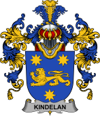 Irish Family Coat of Arms (v.25b) Kindelan or O'Kindelan