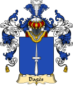 French Family Coat of Arms (v.25) Dagès or Agès (d')