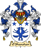 Irish Family Coat of Arms (v.25a) O'Shanahan or Shannon