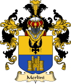 Italian Family Coat of Arms (v.25a) Merlini
