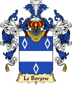 French Family Coat of Arms (v.25) Borgne (le)