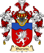 English Family Coat of Arms (v.25) Sherwin
