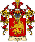 French Family Coat of Arms (v.25) Menue (de la)