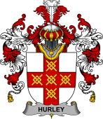 Irish Family Coat of Arms (v.25b) Hurley or O'Hurley
