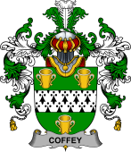 Irish Family Coat of Arms (v.25b) Coffey or O'Coffey