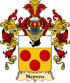 French Family Coat of Arms (v.25) Nepveu