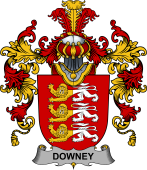 Irish Family Coat of Arms (v.25b) Downey or O'Downey