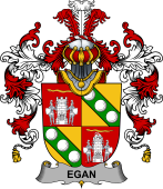 Irish Family Coat of Arms (v.25b) Egan or McEgan