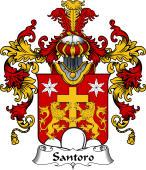 Italian Family Coat of Arms (v.25b) Santoro