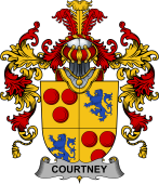 Irish Family Coat of Arms (v.25b) Courtney