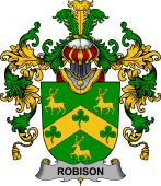 Irish Family Coat of Arms (v.25b) Robison or Robinson