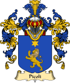Italian Family Coat of Arms (v.25a) Picoli