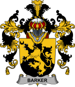 Irish Family Coat of Arms (v.25b) Barker
