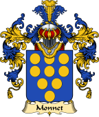 French Family Coat of Arms (v.25) Monnet