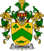 Irish Family Coat of Arms (v.25b) Corrigan or O'Corrigan