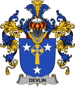 Irish Family Coat of Arms (v.25b) Devlin or O'Devlin