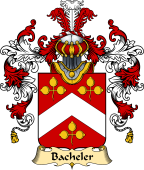 French Family Coat of Arms (v.25) Bacheler or Bachelier