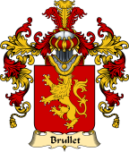French Family Coat of Arms (v.25) Brullet