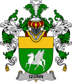 Irish Family Coat of Arms (v.25b) Quinn or O'Quin