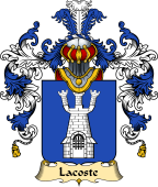 French Family Coat of Arms (v.25) Lacoste