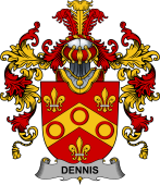 Irish Family Coat of Arms (v.25b) Dennis