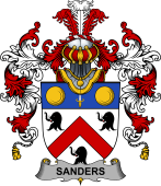 Irish Family Coat of Arms (v.25b) Sanders