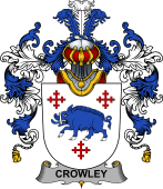 Irish Family Coat of Arms (v.25b) Crowley or O'Crouley
