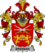 Irish Family Coat of Arms (v.25b) Brennan or O'Brennan