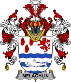 Irish Family Coat of Arms (v.25b) Melaghlin or O'Melaghlin