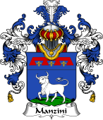 Italian Family Coat of Arms (v.25b) Manzini