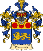 French Family Coat of Arms (v.25) Paulmier dit Pommier