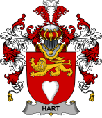 Irish Family Coat of Arms (v.25b) Hart or O'Hart