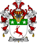 Irish Family Coat of Arms (v.25b) Doherty or O'Doherty