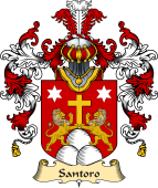 Italian Family Coat of Arms (v.25a) Santoro