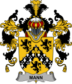 Irish Family Coat of Arms (v.25b) Mann