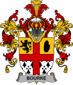 Irish Family Coat of Arms (v.25b) Bourke