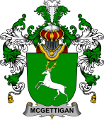 Irish Family Coat of Arms (v.25b) McGettigan or Gethin