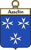 French Family Coat of Arms (v.25) Asselin