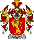 Irish Family Coat of Arms (v.25b) Keigans or McKeehan