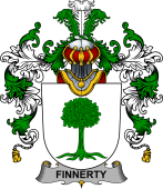 Irish Family Coat of Arms (v.25b) Finnerty or O'Finaghty