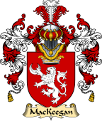 Irish Family Coat of Arms (v.25a) MacKeegan or Keggan