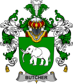 Irish Family Coat of Arms (v.25b) Butcher
