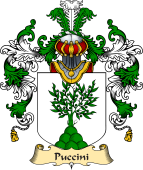 Italian Family Coat of Arms (v.25a) Puccini