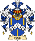 Irish Family Coat of Arms (v.25a) Usher