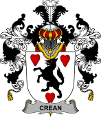 Irish Family Coat of Arms (v.25b) Crean or O'Crean