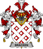 Irish Family Coat of Arms (v.25b) Bracken or O'Bracken