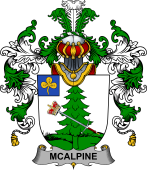 Irish Family Coat of Arms (v.25b) McAlpine or MacAlpin