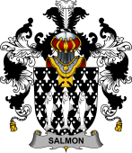 Irish Family Coat of Arms (v.25b) Salmon