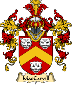 Irish Family Coat of Arms (v.25a) MacCarvill or MacCarrol