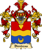 French Family Coat of Arms (v.25) Blondeau